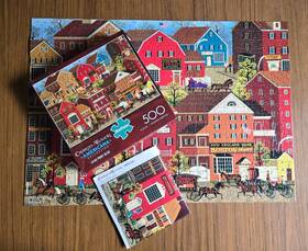 Buffalo Games 079346037155 Charles Wysocki 500 Pc Puzzle Americana Lilac Point Glen Complete Vg