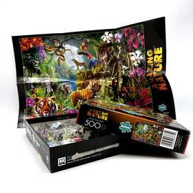 Buffalo Games 079346037759 Amazing Nature Jungle Discovery 500 Pc Marchetti Puzzle 100% Complete