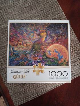 Buffalo Games 079346117369 Inch Titania Fairy Fantasy Josephine Wall Glitter 1000 Pc Puzzle Complete
