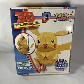 Cardinal 047754532654 Pokemon 3d Pikachu Puzzle 58 Piece Open Box