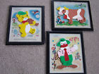 Cat Framed Clown 1962 Child Pictures Magnetic Guidance Lot 3 Fiddle