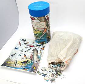Cavallini & Co 781635448870 Vintage Audubon Birds 1000 Piece Jigsaw Puzzle Complete With Poster