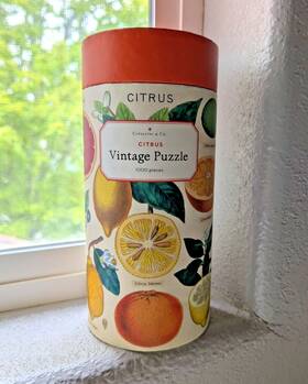Cavallini & Co 781639470303 And - Citrus Vintage Puzzle 1000 Piece Lemon Lime Orange