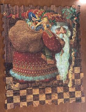 Ceaco 021081010047 Vintage 1993 James C. Christensen Okde World Santa Jigsaw Puzzle 500 Pc Complete