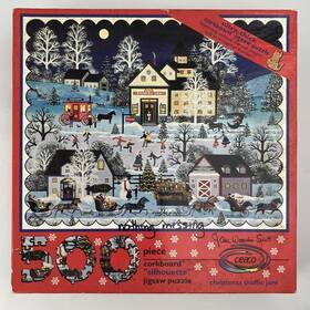 1005-2 Ceaco 021081010054 Jane Wooster Scott Christmas Traffic Jam Cork Puzzle 1992 Complete