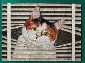 Ceaco 021081010528 Vtg Lowell Herrero Cat Tails Puzzle 500pc Sassy Lara Curly Pieces Complete
