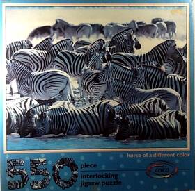 2089 Ceaco 021081020008 1990 Horse Of A Different Color Zebras 550 Pc 18 Inch X 24 #2089