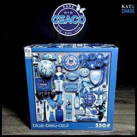 Ceaco 021081023276 Blue Bleu Azul 550 Puzzle Htf Complete And Counted Vintage