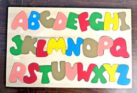 Chadwick-miller 044941971005 Ships Free Vintage 1987 Wooden Alphabet Puzzle No 97100 Complete