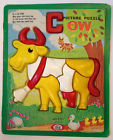 31849 Children Plastic 1969 Antique Inlaid Tray Ideal Puzzle Picture