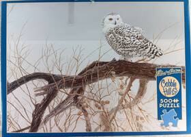 Cobble Hill 625012520843 Fallen Willow Snowy Owl 500 Piece Jigsaw Puzzle 24 Inch X 18 Robert Bateman