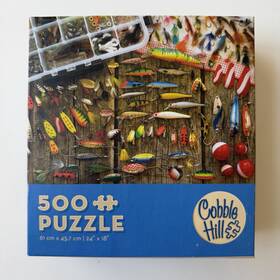 Cobble Hill 625012571326 - Fishing Lures And Tackle Box Jigsaw Puzzle 500 Piece In Bag