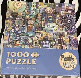 Cobble Hill 625012572187 Inch Blue 1000 Piece Jigsaw Puzzle Shelley Davies Art New Sealed