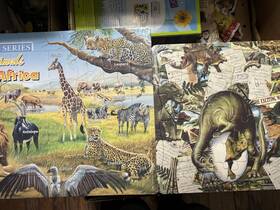 Cobble Hill 625012588553 Dinosaur Story Jigsaw Tray Puzzle Dinosaurs And Safari Animals Africa