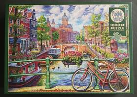 Cobble Hill 625012801805 Amsterdam Canal #80180 - 1000 Piece Jigsaw Puzzle Complete
