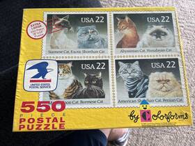 Colorforms 029101005639 Vintage Usps 550 Piece Cat Puzzle 18 Inch X 24 #563 New Sealed Nib