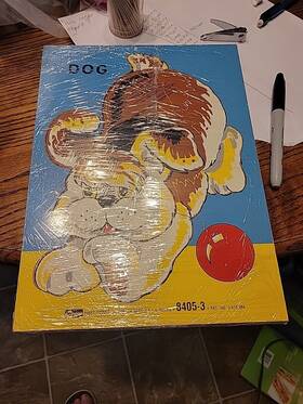 29122 Connor Toy Bemiss-jason 5pc Wooden Dog Puzzle #29122 Vintage 1980s