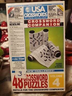 Daily Mail 755899042043 Crossword Companion Vtg Inch Usa Today 48 Puzzles Refill Roll #4. New And Sealed