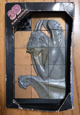 Damert 051168062621 Vintage Museum Classics 3d Slide Puzzle Gargoyle Monster Unused In Pkg