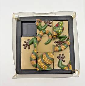 Damert Co 051168060177 Vintage 1994 Company 3d Lizard/gecko Slide Puzzle In Box