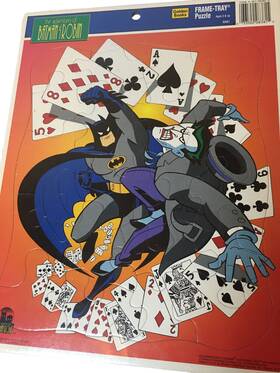Dc Comics 033500083815 Sealed Vintage Adventures Batman Robin Frame Tray Puzzle Joker Golden Books