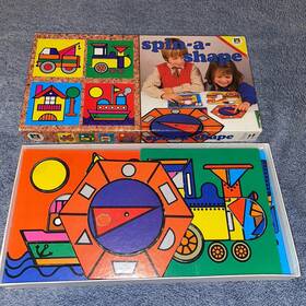 Diset 410446086001 Vintage Spin-a-shape Puzzle Shapes Learning Game 1970s Spain By #8600