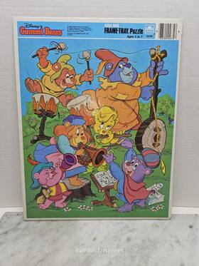 4672b Disney 033500046728 Disneys Gummi Bears Frame-tray 24 Piece Puzzle 1985 Golden