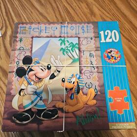 Disney 033500050367 Golden Premier Mickey S World Tour Egypt 120 Piece Puzzle 11.5x15 Sealed