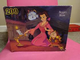 5472b Disney 073000054724 Vintage 1990s Beauty And The Beast 200 Piece Jigsaw Puzzle Lumiere