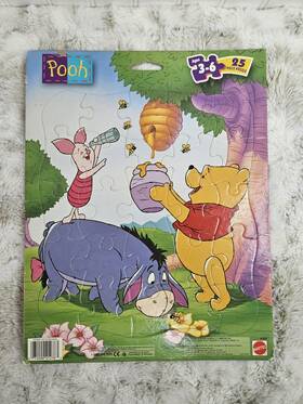 41278 Disney 074299411458 Vintage Winnie The Pooh 25 Piece Puzzle Mattel Inc