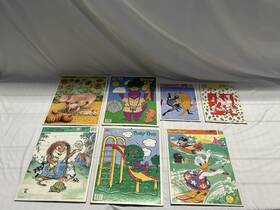 Disney 184041615765 7 Vintage Dc Batman Barney Wilbert Tray Jigsaw Puzzles Donald