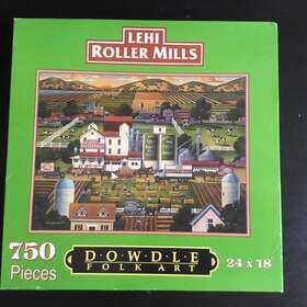 Dowdle Folk Art 671095100250 Lehi Roller Mills 550 Piece Jigsaw Puzzle Brand New And Sealed C95