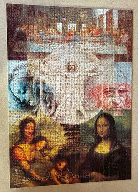 Educa 841268130500 Leonardo Da Vinci 1000 Piece Jigsaw Puzzle 100% Complete