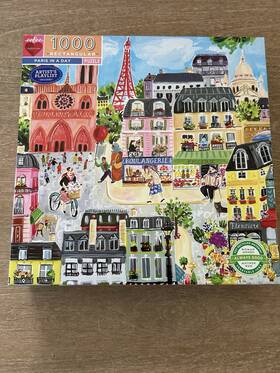 Eeboo 689196510359 Puzzle - 1000 Piece Paris In A Day Complete