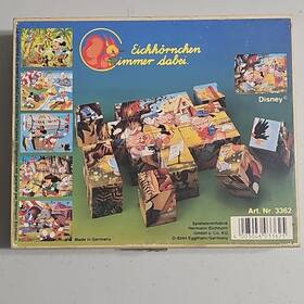 3362 Eichhornchen Cimmer Dabei 003046033717 Vintage Disney Art. Nr. - 6 Sided Wooden Block Puzzle Germany