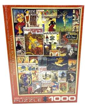 6000-0756 Eurographics 628136607568 Bicycles Vintage Ads Jigsaw Puzzle 1000 Piece Model