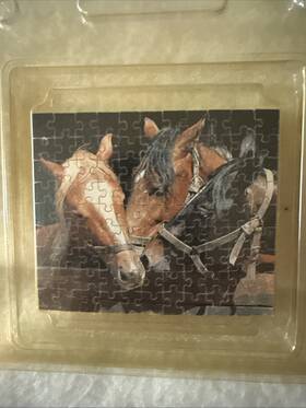 F.x. Schmid 004618978146 Vintage F.x.schmid Jigsaw Puzzle Germany Three Horses 600 Pieces 2 1/4 3/4 Inch