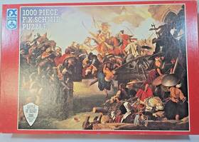 1566 F.x. Schmid 099252900152 Vintage Jigsaw Puzzle Battle Of Sziget 1000pc Complete