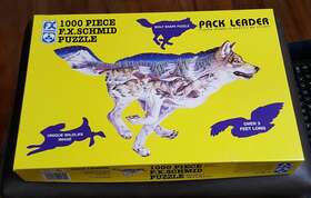90171 F.x. Schmid 099252901791 1000 Piece Fx Wolf Pack Leader Puzzle 43 Inch 25.5 Assembled 1997.
