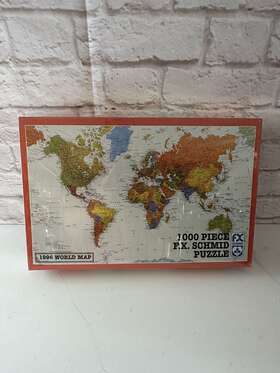 F.x. Schmid 099252902316 Fx 1996 World Map 1000 Piece Jigsaw Puzzle New And Sealed