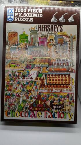 98140 F.x. Schmid 1997 Hersheys Great American Chocolate Factory Puzzle 1000 Piece F.x