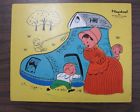 185-6 Frame Shoe The Ols Puzzle Playskool Complete Vintage Tray Wood Woman