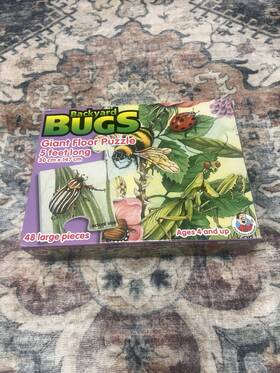 Frank Schaffer 017257565077 Vintage 1996 Backyard Bugs Giant Floor Puzzle - Awesome