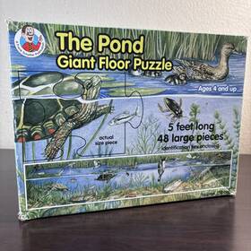 Frank Schaffer Publications 017257037307 Vintage 1993 Inch The Pond Giant 48 Piece Floor Puzzle By - Complete