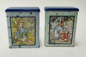 Frederick Warne & Co. 756621101151 2 Beatrix Potter Peter Rabbit Mrs Bunnies Travel Jigsaw Puzzle Tins 2000