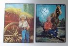 T080 Gene Vintage T080. Picture Frame-tray 1950 Inlay Puzzles Autry
