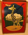 61-2862 Giraffe Puzzle Box Original Vintage Toys Daintee Wooden 23pc