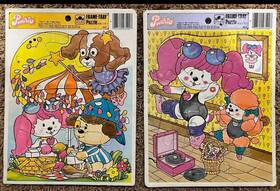 Golden 003350093500 Vintage Frame Tray Puzzle Puzzles Poochie 1983 Lot Of 2