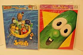 Golden 023151071750 Vintage 1998 Veggietales Big Larry The Cucumber Frame Tray Puzzle Jonah 2002
