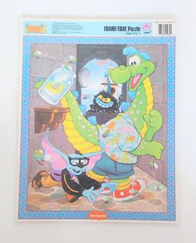 Golden 033500040894 Eureekas Castle Frame Tray Puzzle Dragon Nickelodeon 1990 Vintage